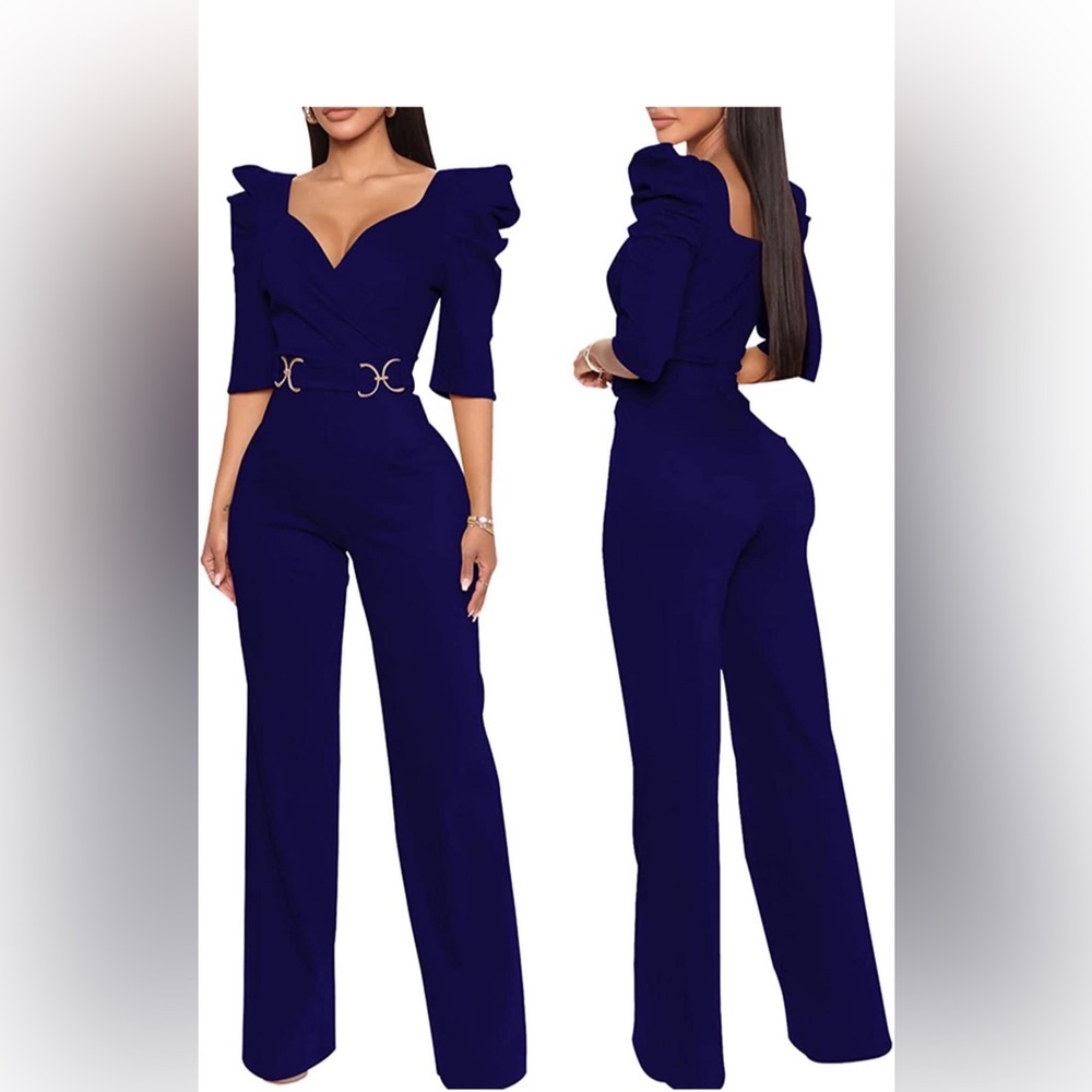 V cut jumpsuit